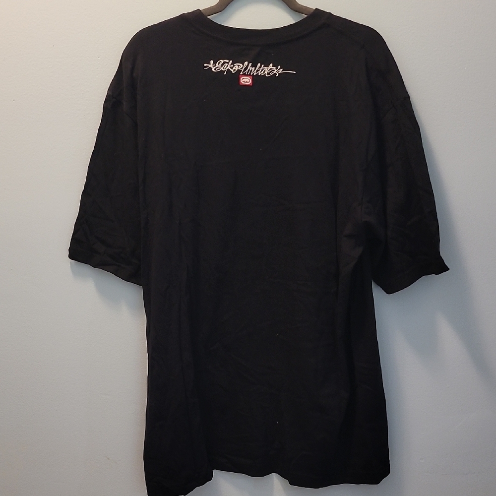 Y2K Ecko Unlimited Black Graphic Logo Tee - Picture 2 of 5